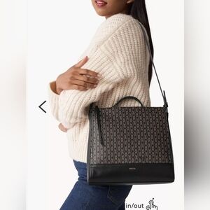 Fossil Elina Large Convertible Backpack Black Brown